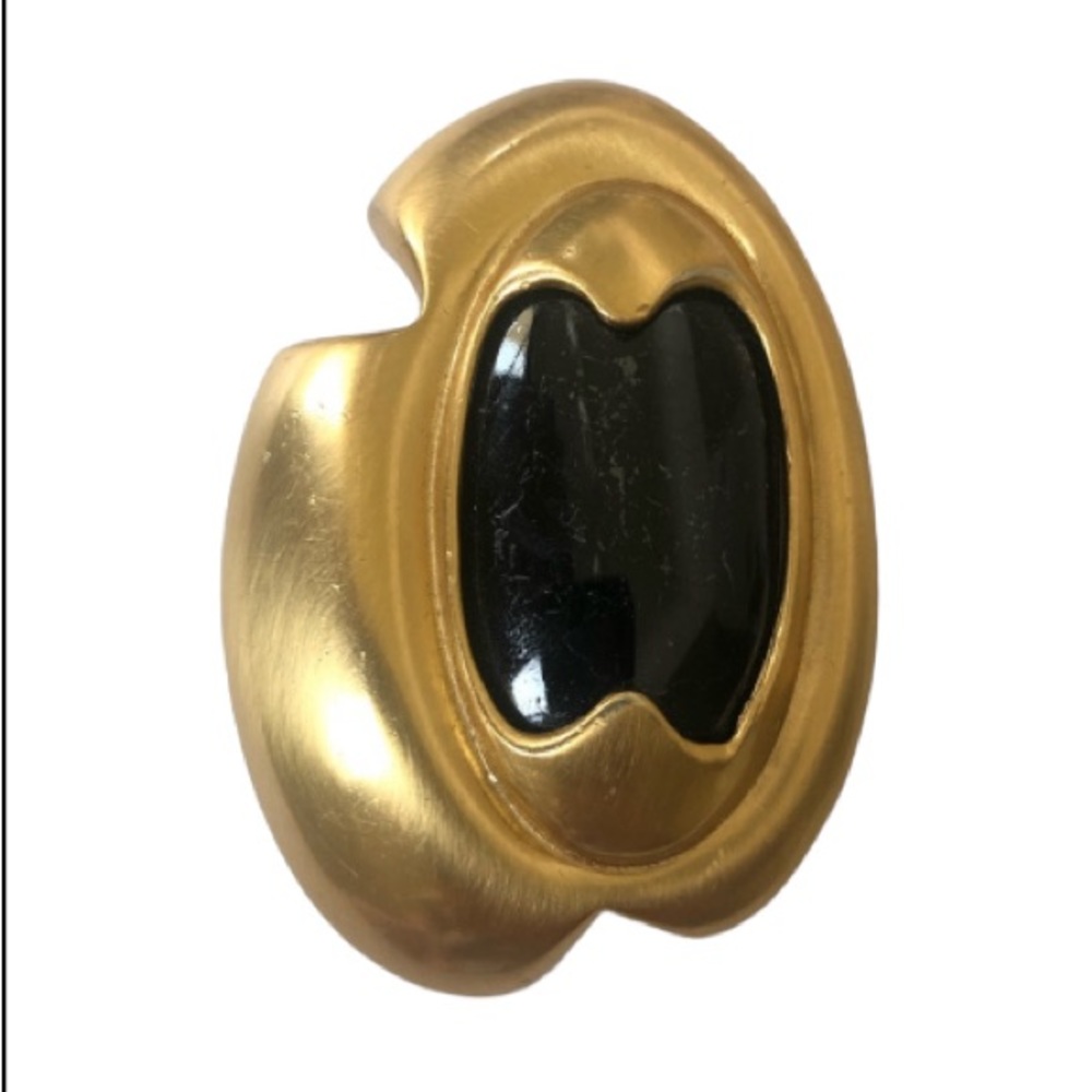 Vintage Goldtone & Black Pin